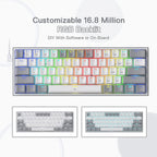 K617 Wired 60% Compact Hot-Swap RGB Gaming Mechanical Keyboard