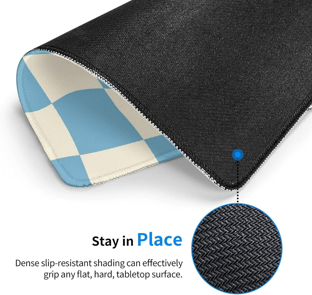 11 Checkered Mouse Pad,Blue Mouse Pad,Boho Mouse Pad,Aesthetic Mouse Pad,Retro Mouse Pad,Cute Mouse Pad,Small Mouse Pad,8.3 * 10.3 Inches