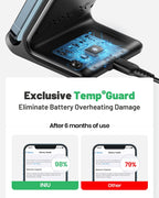 Wireless Charger, 15W Fast Wireless Charging Phone Station with LED