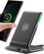 Wireless Charger, 15W Fast Wireless Charging Phone Station with LED